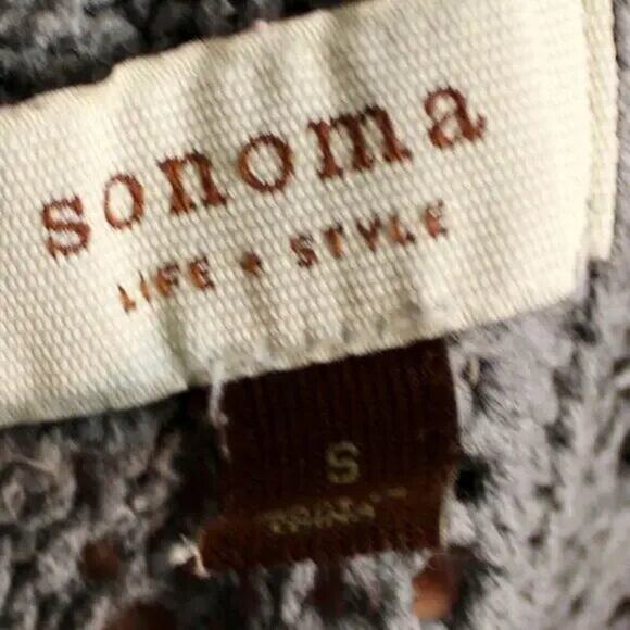 SONOMA KIMONO TEXTURED KNIT OPEN CARDIGAN SWEATER SIZE S - Picture 10 of 10